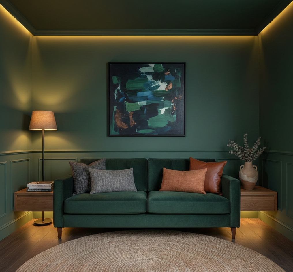 Color Drenching 101: How to Style Small & Dark Apartments