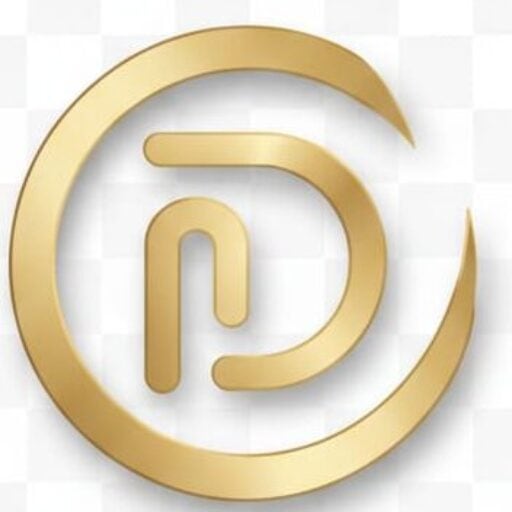 Elegant gold logo for DecorInDimes policy privacy page