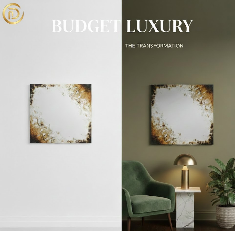 How to Age Glass with Spray Paint: Antique Mirror Hack