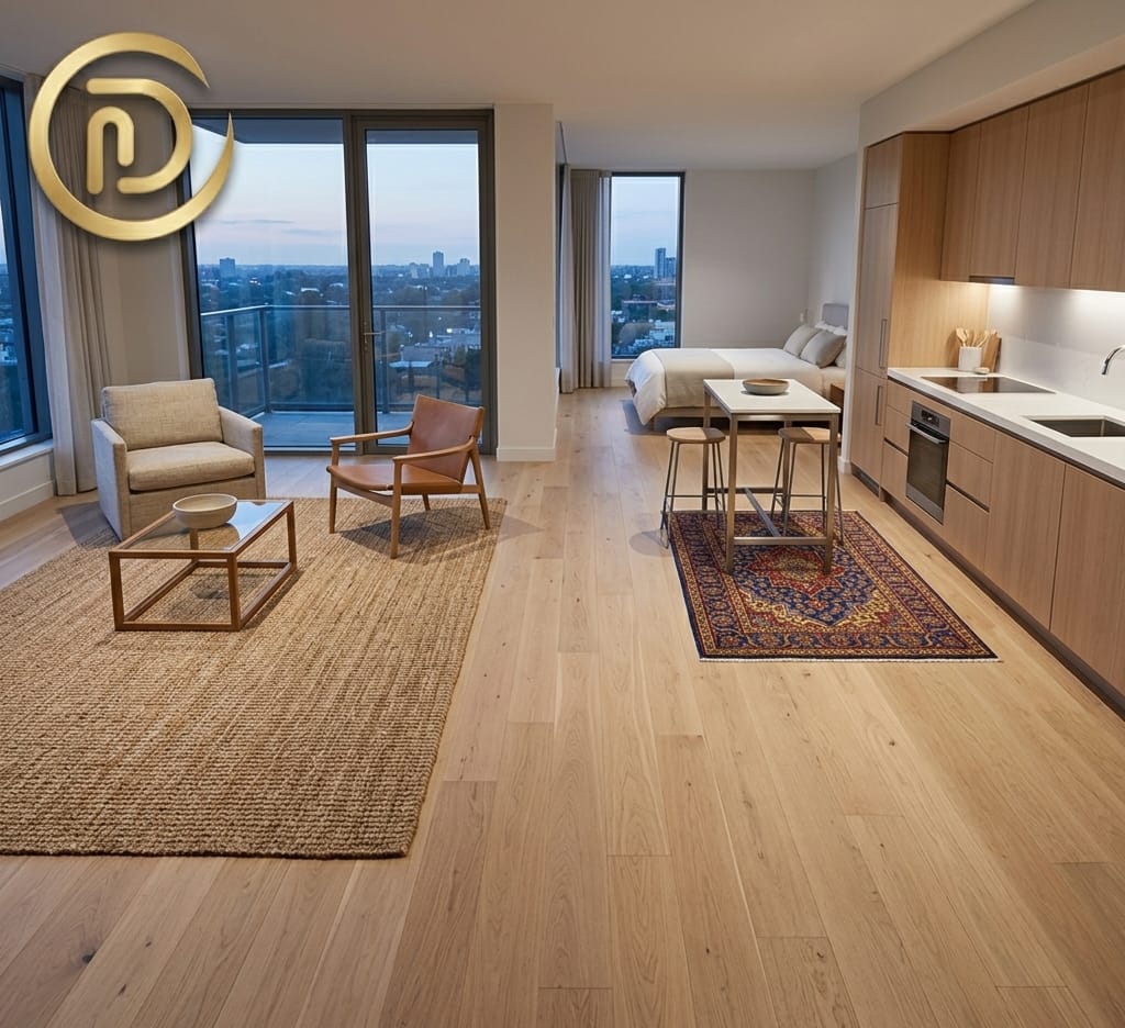 Mastering negative space between zones in a studio apartment