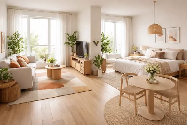 Studio Apartment Zoning: How to Create Rooms Without Walls (2026)